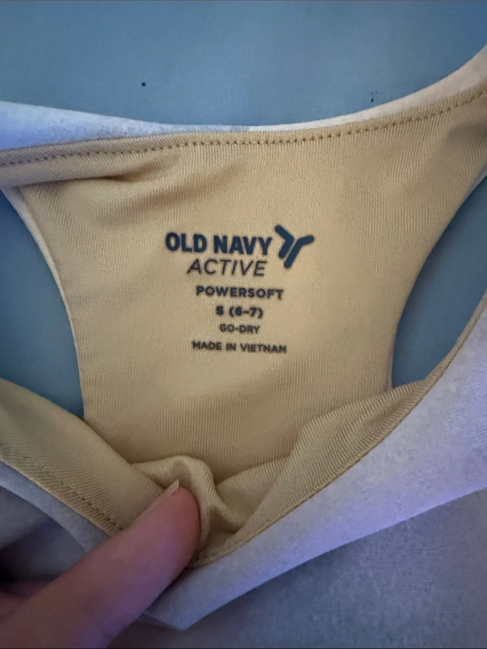 Old Navy Pastel Tie-Dye Racerback Crop Tank Top in Pink and Blue